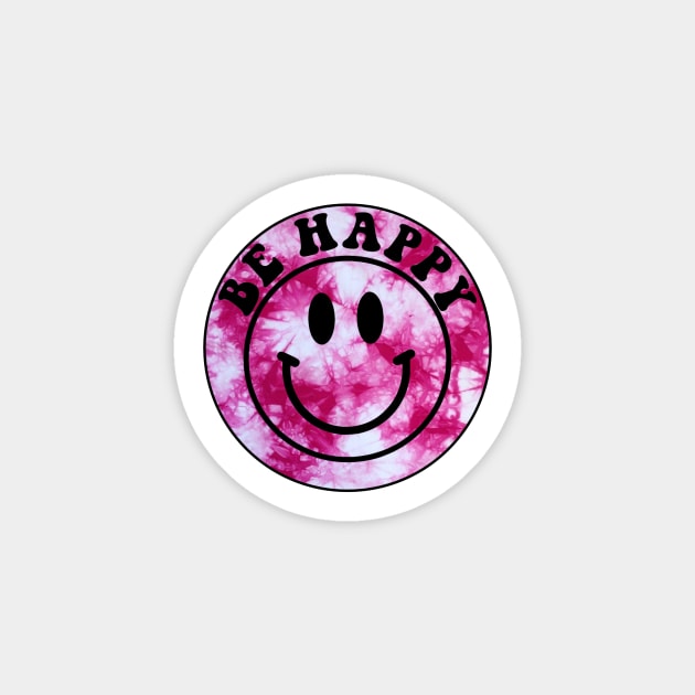 Pink Tie Dye Be Happy Sticker by lolsammy910